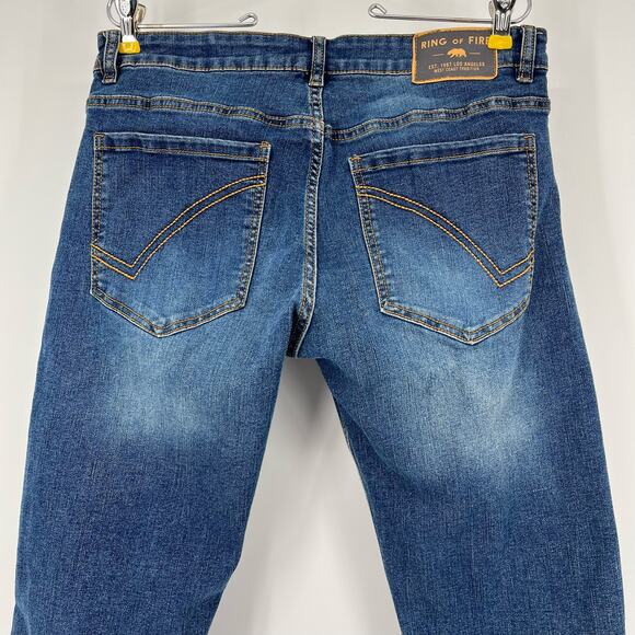Ring‎ of Fire Mens Denim Slim Stretch blue jeans (32/30) - Picture 5 of 8